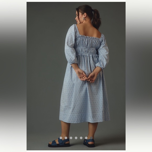 Anthropologie Maeve Smocked Midi Dress 2x - Picture 6 of 7